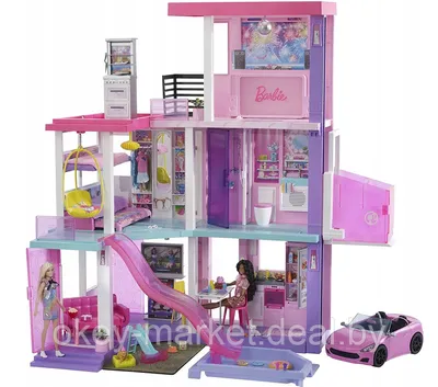 Купить дом мечты KidKraft Барби Глянец с мебелью 35 предметов и бассейном,  цены на Мегамаркет