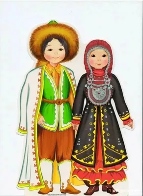 Башкирский костюм рисунок - 76 фото