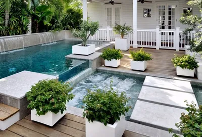 Бассейн в частном доме: дизайн интерьера и экстерьера, 30 идей на фото |  Small backyard pools, Backyard pool, Backyard
