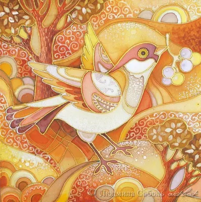 Батик 'Солнечная птица' | Окрашивание ткани, Художественная роспись, Картины