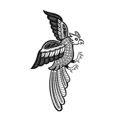 Векторная батик-птица из индонии Иллюстрация вектора - иллюстрации  насчитывающей подушка, изолировано: 165104502