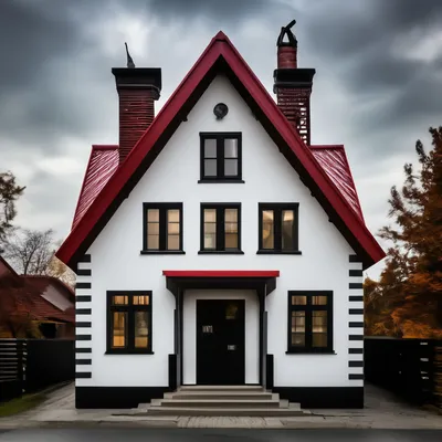 Дом Белой Черепичной Крышей Экономии Энергии Кровельное Строительство White  Roof стоковое фото ©thefutureis 171879436