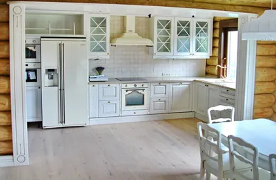Белая кухня в деревянном доме дизайн (45 фото) - красивые картинки и HD фото