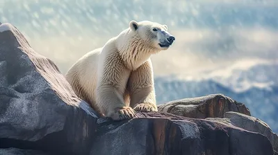 Новогодняя фигура для фотозоны Белый медведь купить, цена