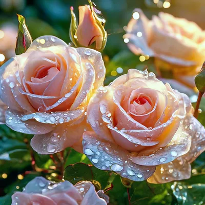 1️⃣ Кремовые розы в коробке Алматы | Купить по лучшей цене