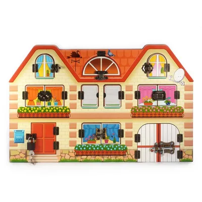 Бизиборд Бизи-дом со светом / Развивающий домик | Купить с доставкой в  интернет-магазине kandi.ru