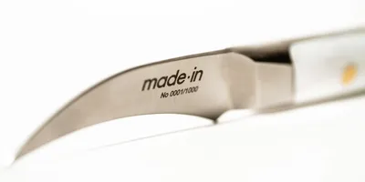 MSY BIGSUNNY Handmade Bird's Beak Knife, Peeling Knife Fruit Knives -  Supper Damascus Steel - 3 Inch Blade - Ox Bone Handle