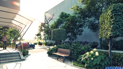 Ландшафтный дизайн двора многоквартирного дома в Краснооктябрьском районе  г. Волгограда - YouTube