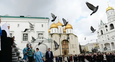 Иллюстрация Благовещение Пресвятой Богородицы в стиле графика |