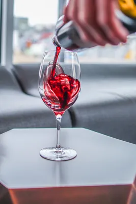 Руки с бокалом вина: изображение для блога о вине