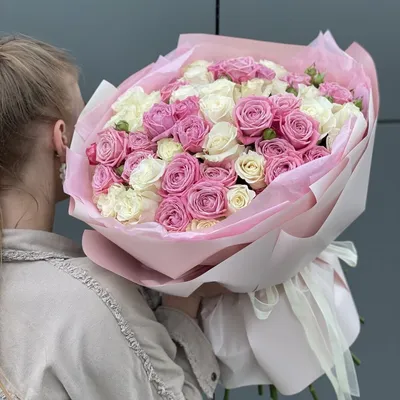Букет из 15 розовых роз (Эквадор, 50-60 см) - Доставка цветов в  Екатеринбурге