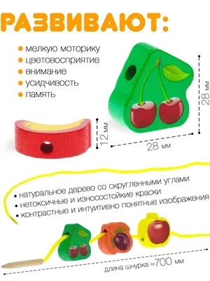 Развивающая Шнуровка Лавка Гудвина Бусы для Детей - купить в Лавка Гудвина,  цена на Мегамаркет