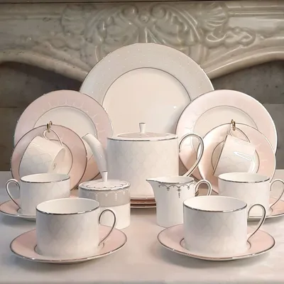 Чайный сервиз керамический белый (чемоданчик) в интернет-магазине BestTea.ru