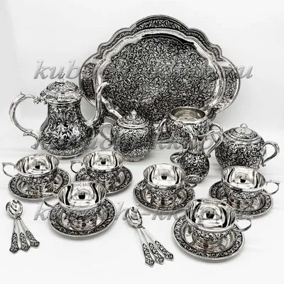 Чайный сервиз из костяного фарфора на 6 персон 20 предметов декор/белый  серия Лабиринт Narumi NAR-51576-4663-Tea set 6/20 с доставкой -  Posudamart.Ru
