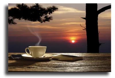 Две чашки кофе на деревянный стол :: Стоковая фотография :: Pixel-Shot  Studio