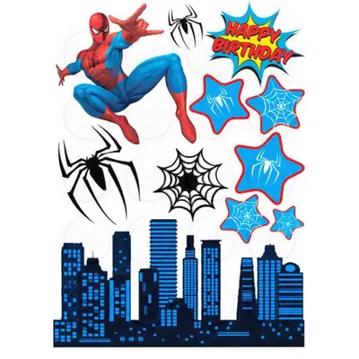 Вафельная картинка на торт Человек паук Spider Man - купить с доставкой по  выгодным ценам в интернет-магазине OZON (1072533361)