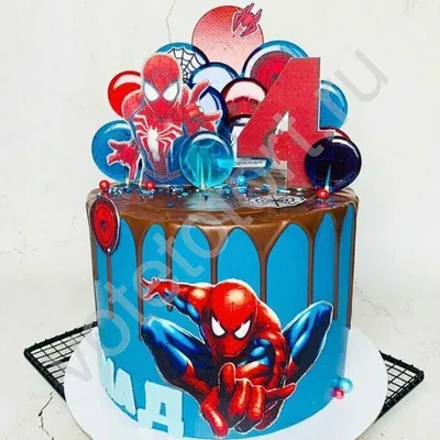 Сборка и декор торт Человек паук - YouTube