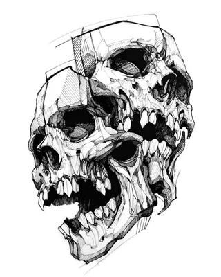 Картинка черепа в формате JPG для печати