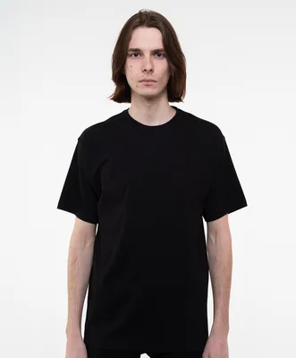 Черная футболка без логотипа под нанесение купить в Москве