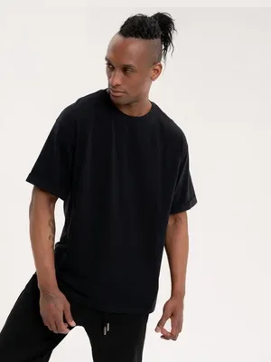 Мужская футболка Carhartt WIP Standart Crew Neck T-Shirt  (I029370-black/black) купить по цене 6990 руб в интернет-магазине Streetball