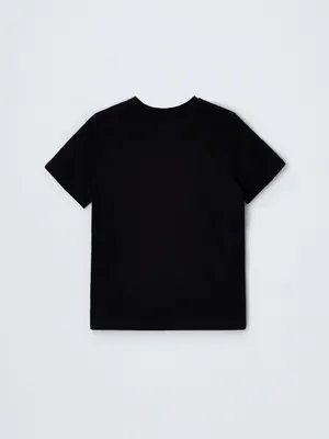Базовая черная футболка детская цвет: черный, артикул: 3801070223 – купить  в интернет-магазине sela