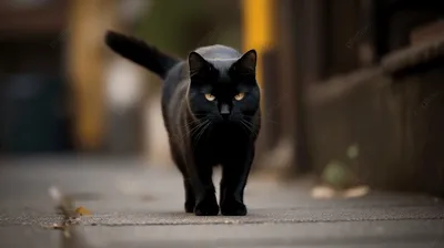 черная кошка смотрит прямо перед собой с горящими глазами, черная кошка  смотрит в камеру, Hd фотография фото, кошка фон картинки и Фото для  бесплатной загрузки