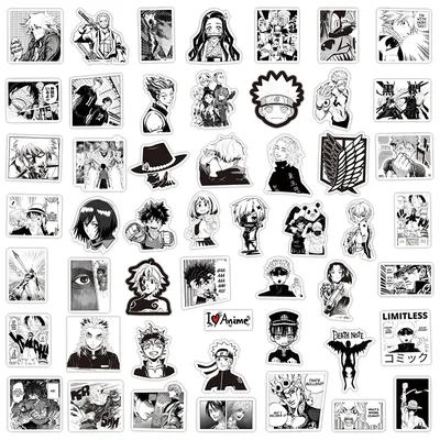Черно белые рисунки аниме - 94 фото