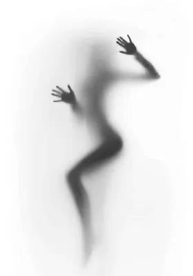 Силуэт девушки черно белый рисунок - 76 фото