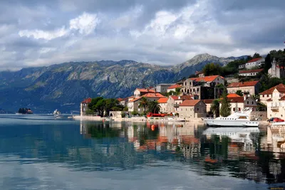 Картинки Черногория Perast Kotor bay Море Побережье Дома Города