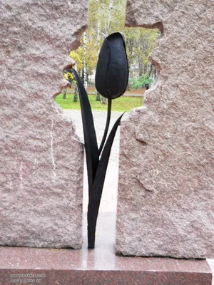 Композиция «Черный тюльпан», 130 см - Art Stone Group Москва