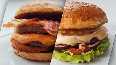 Домашний бургер с мясной котлетой и беконом рецепт – Американская кухня:  Сэндвичи. «Еда»