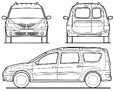 Dacia Logan MCV vector drawing