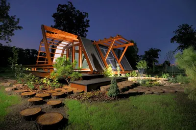 Дизайн-проект загородного дома в современном стиле с баней