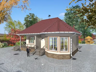 Проект «Дачный Дом 1» строительство дома из SIP (СИП) панелей - Проекты  домов - Сервус Одесса