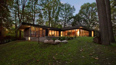 Стеклянный дом в лесу в США - Блог \"Частная архитектура\"