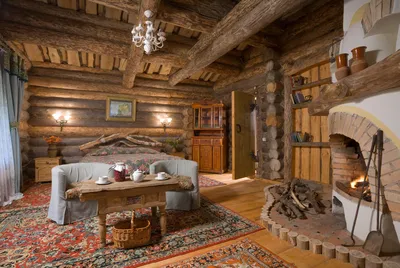 Внутренний интерьер деревянных домов