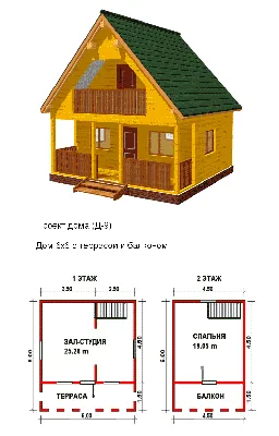 №25. Дачный домик с открытой верандой