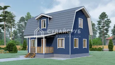Проект дачного дома с мансардой 6х9 м | Мансардный дачный дом Советск под  усадку, проект, цена, фото