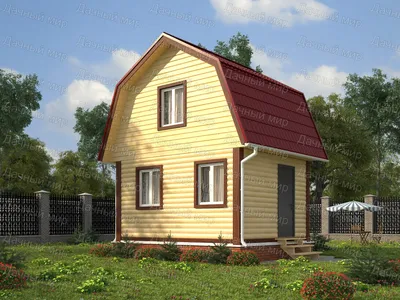 Небольшой дачный дом с уютной мансардой, террасой. Строим дома в Ленобласти