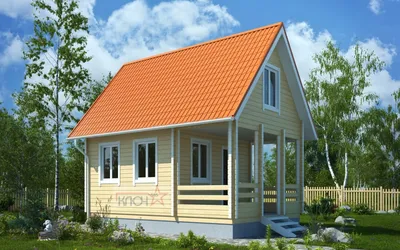 Дачный дом из бруса 4х6 с мансардой — проект, цена