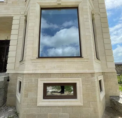 Фасады частных домов из дагестанского камня :: Каменный дом
