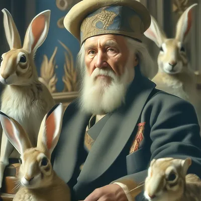 Дед Мазай и зайцы, сюрреализм, фото…» — создано в Шедевруме