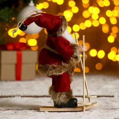 Новогодняя фигурка Simaland Дед Мороз с длинной бородой на лыжах 10.5х5.5х4  см в Сургуте – купить по низкой цене в интернет-магазине Леруа Мерлен