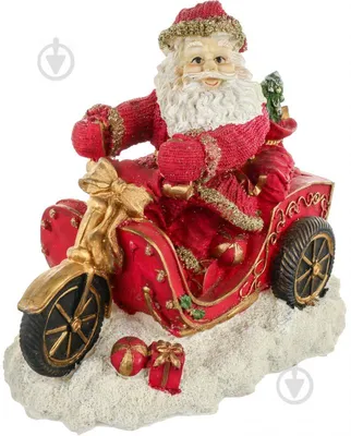 Дружелюбный Дед Мороз С Игрушками Подарки На Красном Мотоцикле — стоковые  фотографии и другие картинки Рождество - iStock