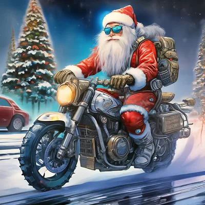 Дед Мороз приехал на мотоцикле на открытие ёлки в Кисловодске | Своё ТВ