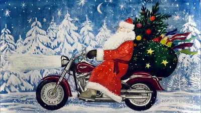Дед мороз байкер на мотоцикле, новогодняя статуэтка — цена 2140 грн в  каталоге Статуэтки ✓ Купить товары для дома и быта по доступной цене на  Шафе | Украина #32017061
