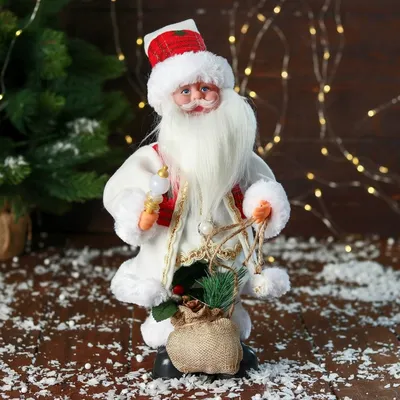 Дед Мороз с мешком подарков - ёлочная игрушка 🎄: цены, характеристики, фото
