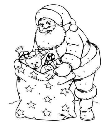 Святой дед мороз держит мешок подарков PNG , рождество, Png, Новый год PNG  картинки и пнг рисунок для бесплатной загрузки