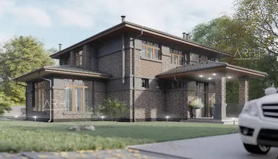 Дизайн фасада современного загородного дома - Заказать дизайн проект +7  (3435) 37-02-20