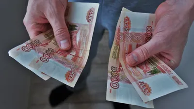 Деньги в руках: изображение для использования в видео.